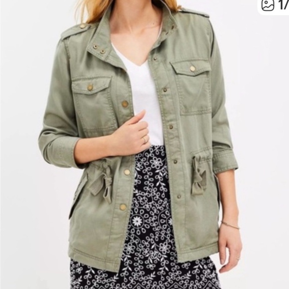 LOFT Sage Green Utility Jacket
